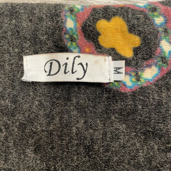 Womens Sweater Dress Medium Floral Boho Chic Artsy Modest Casual Comfort - Picture 6 of 7